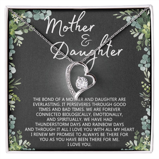 Mother Daughter Necklace Mothers day Necklace Mother Daughter Gift Mother Daughter Jewelry Gift For Daughter From Mom Daughter Mother Birthday Gift Forever Love Necklace