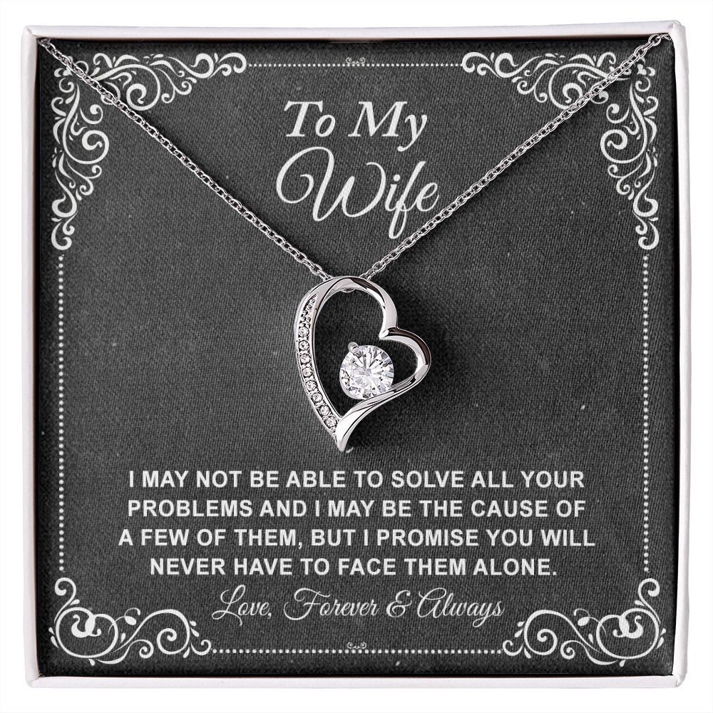 To My Wife Necklace, Gift For Wife From Husband, Anniversary Gift, Valentine's Forever Love Necklace
