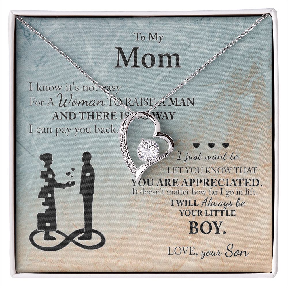 Mom Gift From Son To Mother Necklace Thoughtful Birthday Gift Sentimental Forever Love Necklace