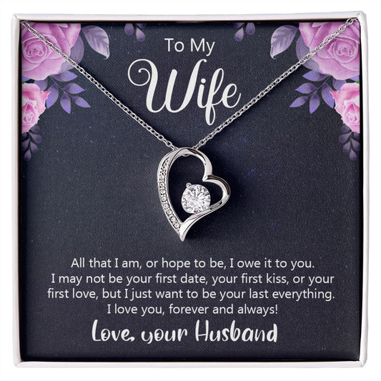 Birthday Gifts For Wife, Necklace Gifts For Wife From Husband, To My Wife Jewelry For Women , To My Wife Necklace  from Husband Wedding Anniversary Present For Wife, Beautiful Wife Jewelry Christmas31 Forever Love Necklace