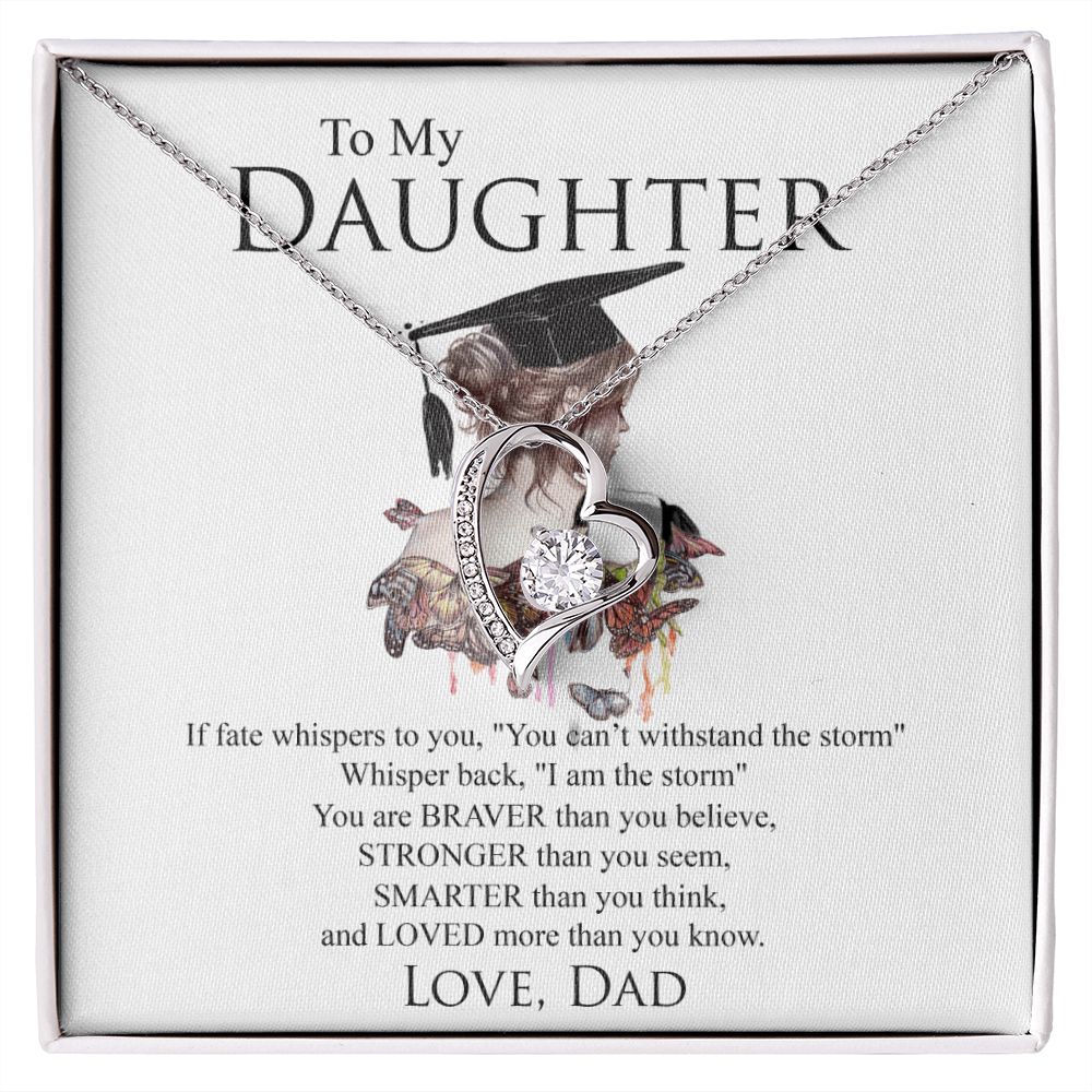 Mother Daughter Gift Ideas, To My Daughter Gift Necklace from Mom, Jewelry Pendant Present for Daughter, Birthday Christmas Gift Graduation Gifts for Daughters, Mother and Daughter Necklace 25 Forever Love Necklace