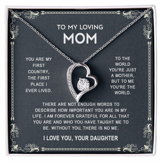 To My Mom Necklace, Gift For Mom, Mother's Day Gift from Daughter, Mom Jewelry Gift for Mothers Day, Birthday Gift for Mother, Moms Gift from Daughter Son, Necklace for Mom Mother 14 Forever Love Necklace