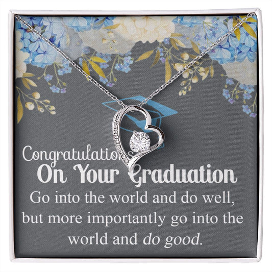 Graduation Gift Necklace For Girls, Graduation Jewelry, College, High School Congrats Graduation Pendants Gift For Daughter, Granddaughter, Niece, Sister Forever Love Necklace