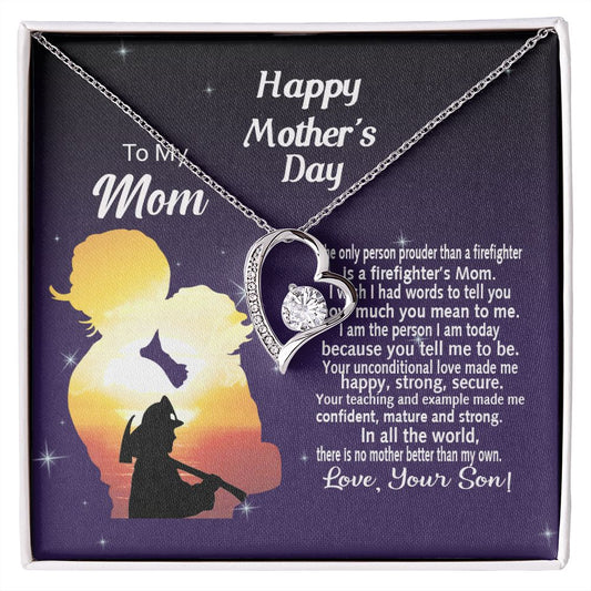 Mom Necklace Gifts for Mom from Daughter to Mom Gifts for Mothers Day from Daughter, To My Mom Necklace from Daughter to Mom Birthday Gifts Necklace with Message Card and Gift Box14 Forever Love Necklace
