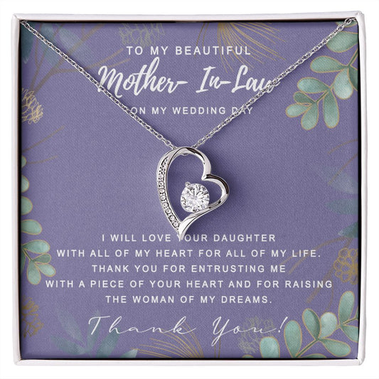 Mother in Law Necklace, Jewelry for Women, Future Mother in Law Gifts from Daughter in Law, Mother of Bride Gifts For Mother in Law, Birthday Gifts For Mother In Law From Daughter In Law8 Forever Love Necklace