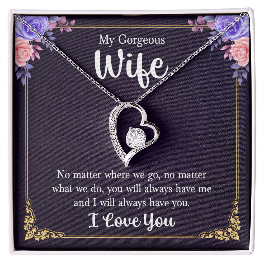 Birthday Gifts For Wife, Necklace Gifts For Wife From Husband, To My Wife Jewelry For Women , To My Wife Necklace  from Husband Wedding Anniversary Present For Wife, Beautiful Wife Jewelry Christmas15 Forever Love Necklace