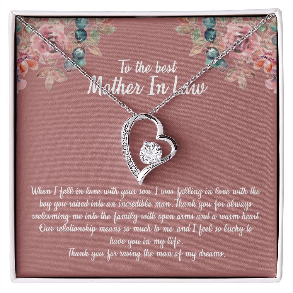 Mother in Law Necklace, Jewelry for Women, Future Mother in Law Gifts from Daughter in Law, Mother of Bride Gifts For Mother in Law, Birthday Gifts For Mother In Law From Daughter In Law3 Forever Love Necklace
