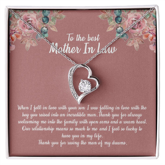 Mother in Law Necklace, Jewelry for Women, Future Mother in Law Gifts from Daughter in Law, Mother of Bride Gifts For Mother in Law, Birthday Gifts For Mother In Law From Daughter In Law3 Forever Love Necklace