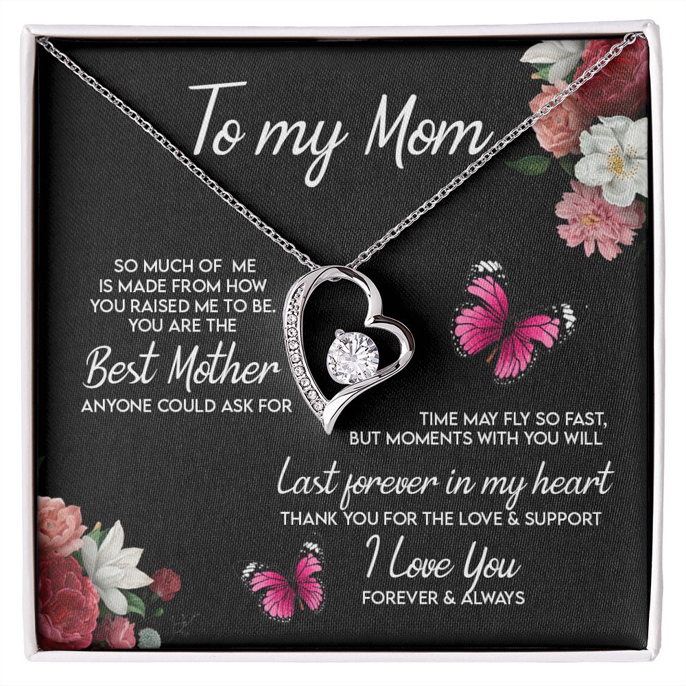 To My Mom Necklace, Gift For Mom, Mother's Day Gift from Daughter, Mom Jewelry Gift for Mothers Day, Birthday Gift for Mother, Moms Gift from Daughter Son, Necklace for Mom Mother 13 Forever Love Necklace