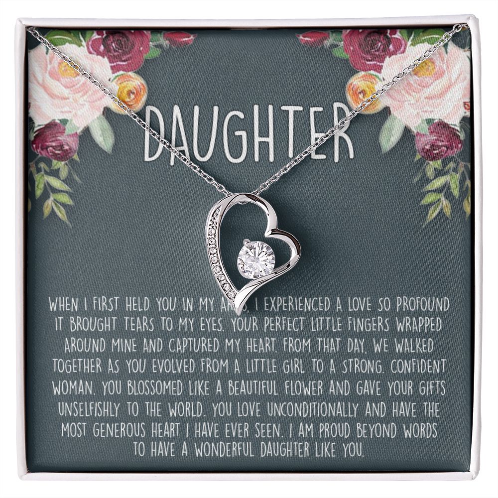Daughter Necklace Gift for Daughter, Daughter Jewelry, Mother Daughter Forever Love Necklace