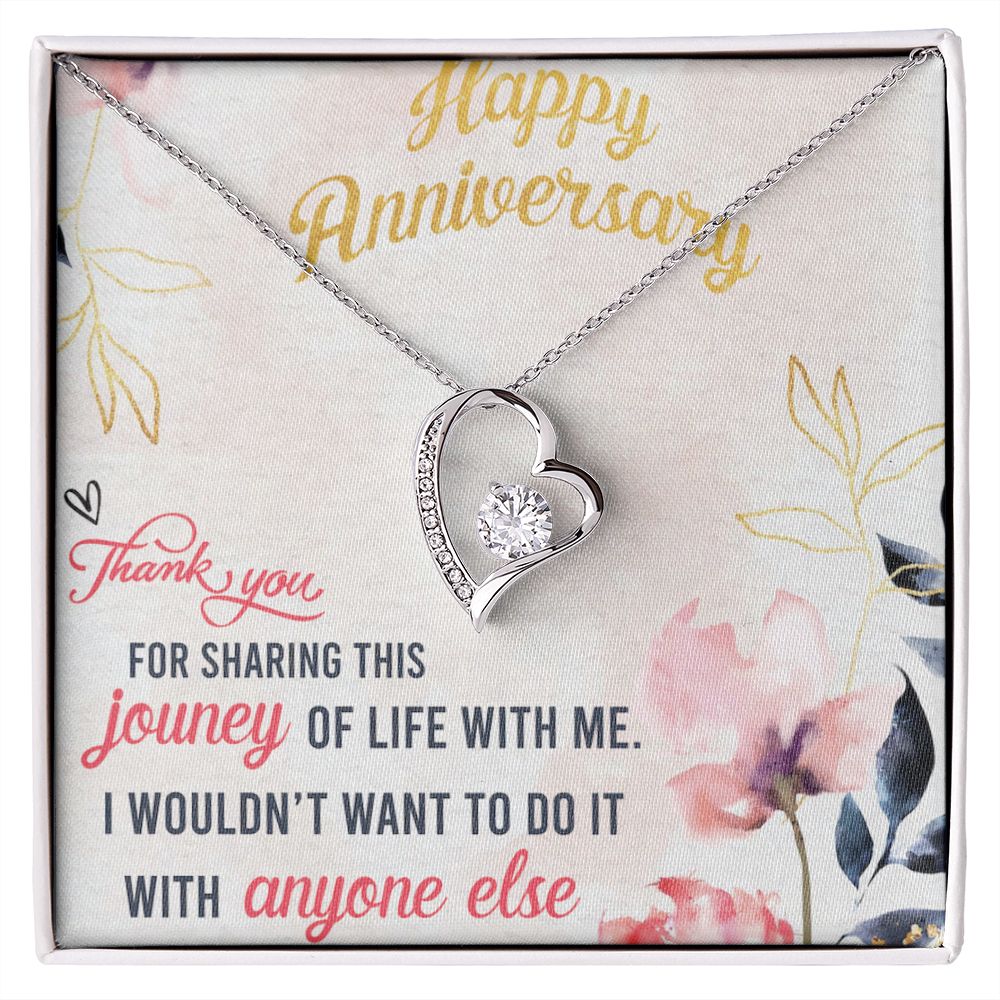 To My Wife Necklace, Wedding Anniversary Jewelry For Women, Necklace For Wife from Husband, Gift For Wife Birthday Gifts From Husband Necklace, Jewelry With Message Card In A Gift Box9 Forever Love Necklace