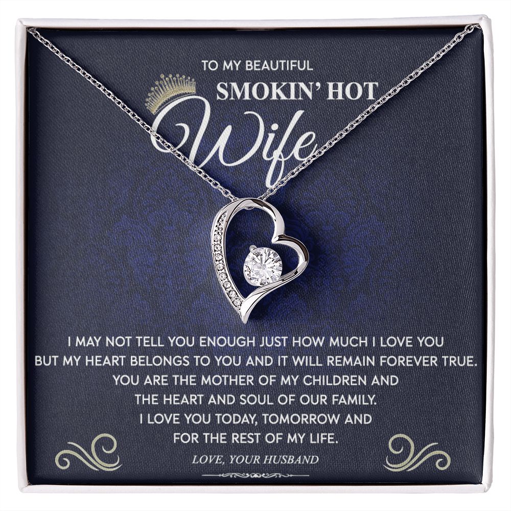 To My Wife Necklace from Husband, Personalized Necklace for Women, Luxury Necklace for Wife from Man Men, Wedding Anniversary Present For Wife, Beautiful Wife Jewelry Christmas Birthday Gift For Wife10 Forever Love Necklace