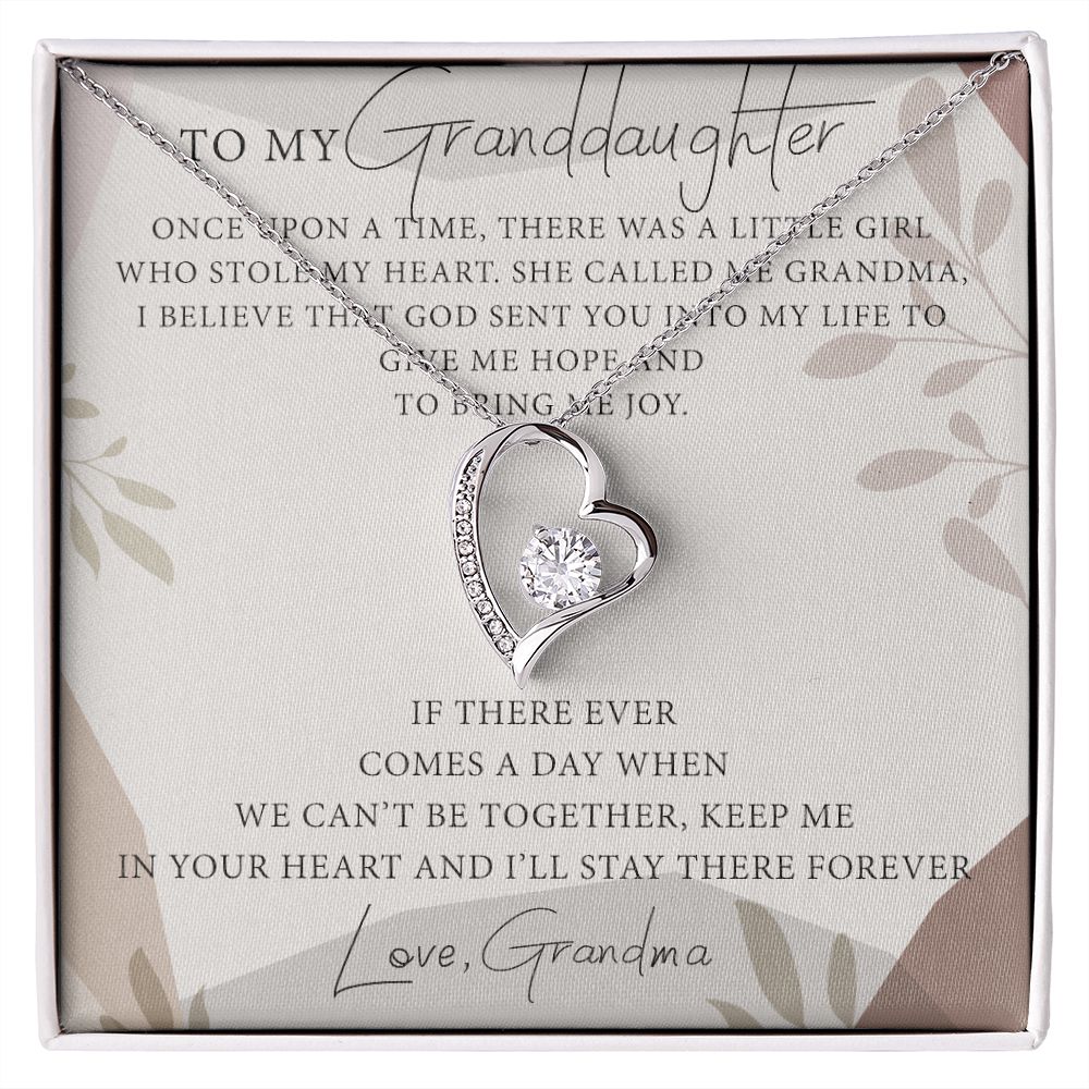 To My Granddaughter Forever Love Necklace Message Card Jewelry for Granddaughter 175192553120