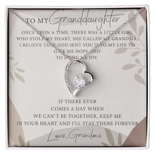 To My Granddaughter Forever Love Necklace Message Card Jewelry for Granddaughter 175192553120