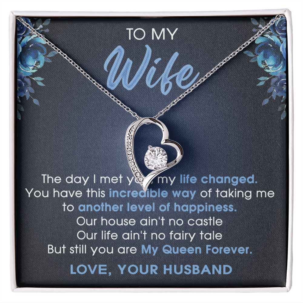 To My Wife Gift Jewelry Gift For Wife Birthday Gift For Wife Necklace For Wife Forever Love Necklace