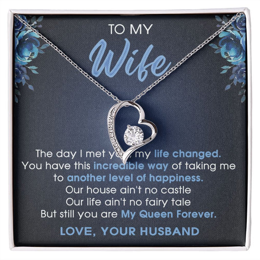 To My Wife Gift Jewelry Gift For Wife Birthday Gift For Wife Necklace For Wife Forever Love Necklace