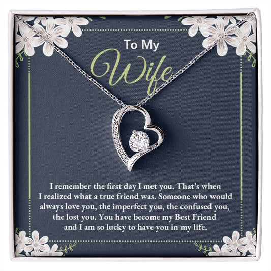 Birthday Gifts For Wife, Necklace Gifts For Wife From Husband, To My Wife Jewelry For Women , To My Wife Necklace  from Husband Wedding Anniversary Present For Wife, Beautiful Wife Jewelry Christmas28 Forever Love Necklace