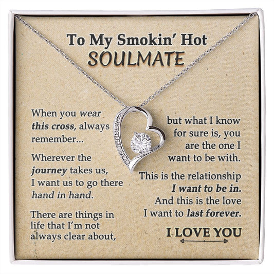 To My Soulmate Necklace for Women Birthday Valentines Day Jewelry Gifts For My Wife with Message Card Box Personalized Gift Present Pendant for Future Wife Soulmate Girlfriend Love 9 Forever Love Necklace