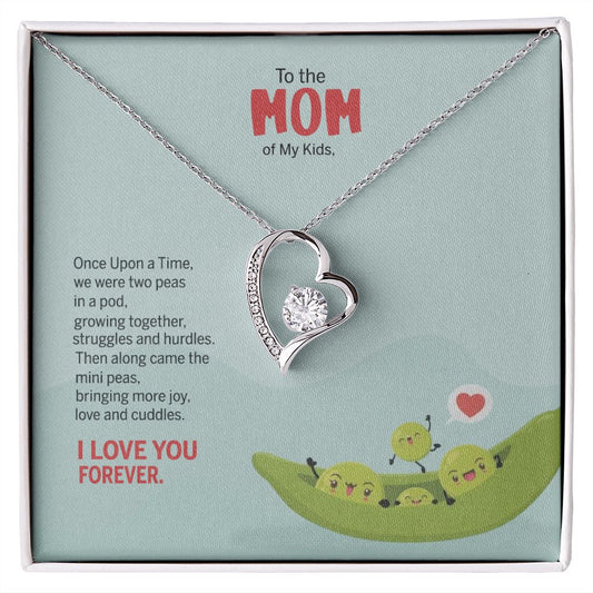 To My Mom Peas Pod Necklace From Kids, Gift For Mom On Mother's Day Jewelry Mom Forever Love Necklace