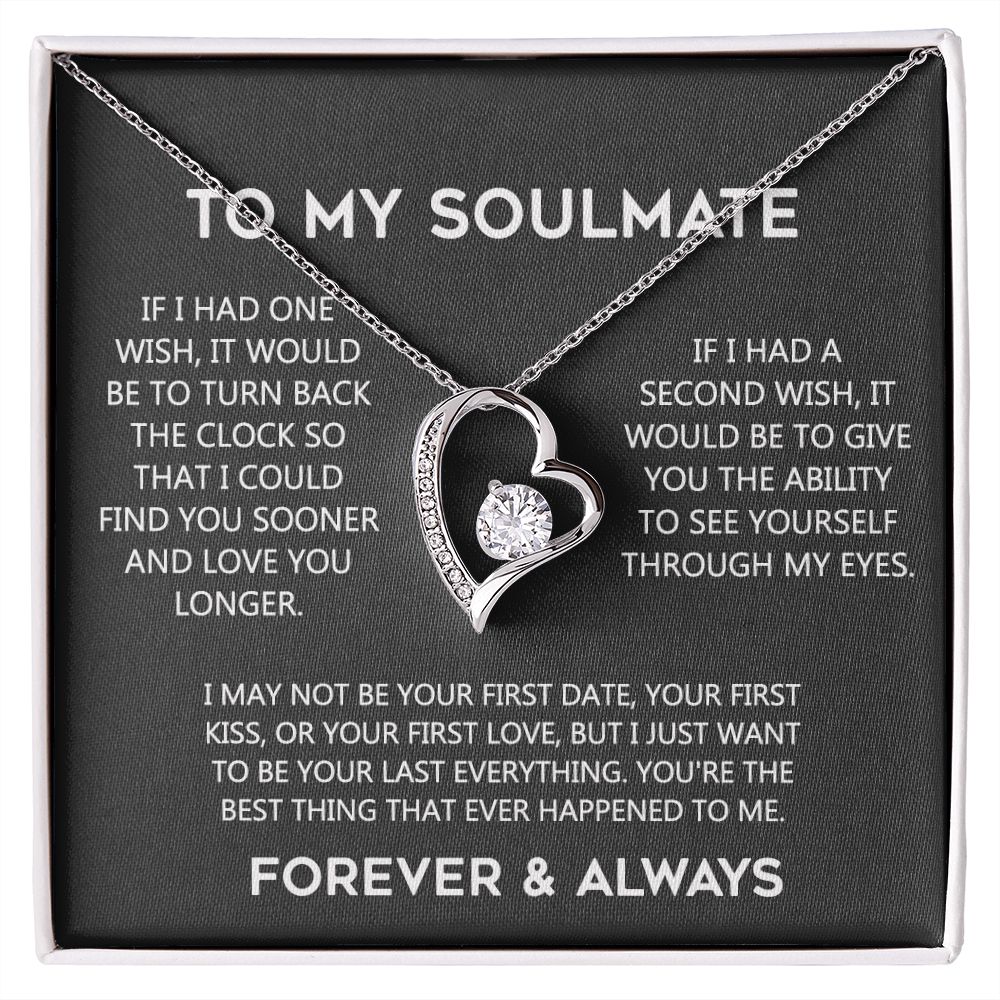 To My Soulmate Eternal Hope Necklace  Wife Soulmate Valentines Day Gift for Her 175144059615 Forever Love Necklace