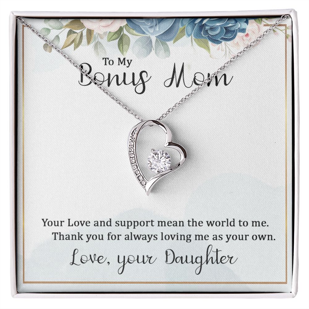 Mother Daughter Necklace as Daughter Gift from Mom, Mom Necklace as Christmas Gift for Mom from Son, Birthday Gift for Mother in Law Necklace, Bonus Mom Gifts for Step Mom Necklace6 Forever Love Necklace