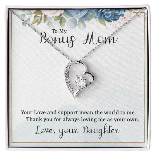 Mother Daughter Necklace as Daughter Gift from Mom, Mom Necklace as Christmas Gift for Mom from Son, Birthday Gift for Mother in Law Necklace, Bonus Mom Gifts for Step Mom Necklace6 Forever Love Necklace