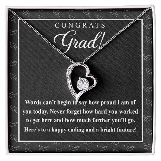 College Graduation Gift Necklace for Daughter, My Daughter Love Knots Necklace Congrats Graduation Pendants Gift For Daughter, Granddaughter, Niece, Sister Forever Love Necklace