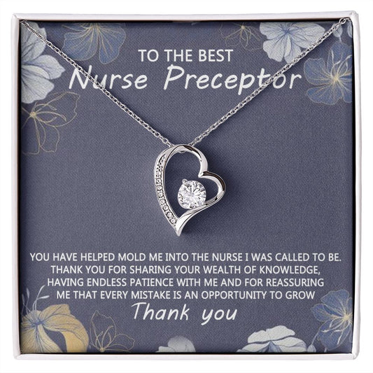 Congratulations Jewelry Necklace, Nurse Preceptor Gift, nurse preceptor Jewelry thank you Card Necklace To The Best Nurse Preceptor Necklace On Graduation Gift Necklace Graduation Gift for Her Forever Love Necklace