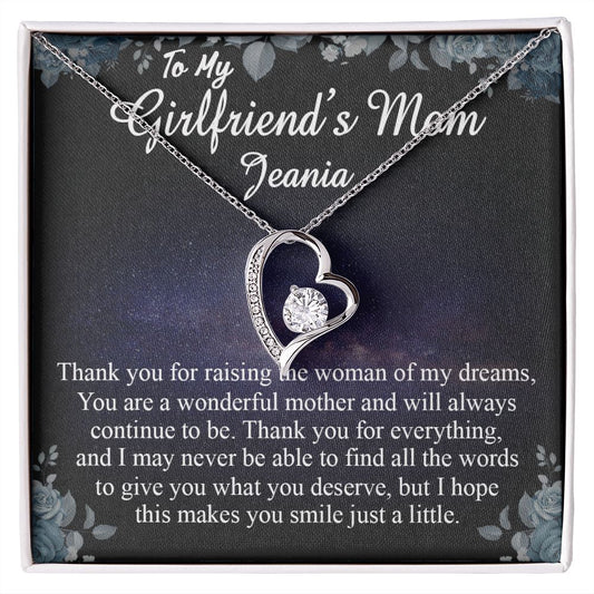 To My Girlfriends Mom Gift Mother's Day Gift for Girlfriend's Mom Necklace Gift Forever Love Necklace