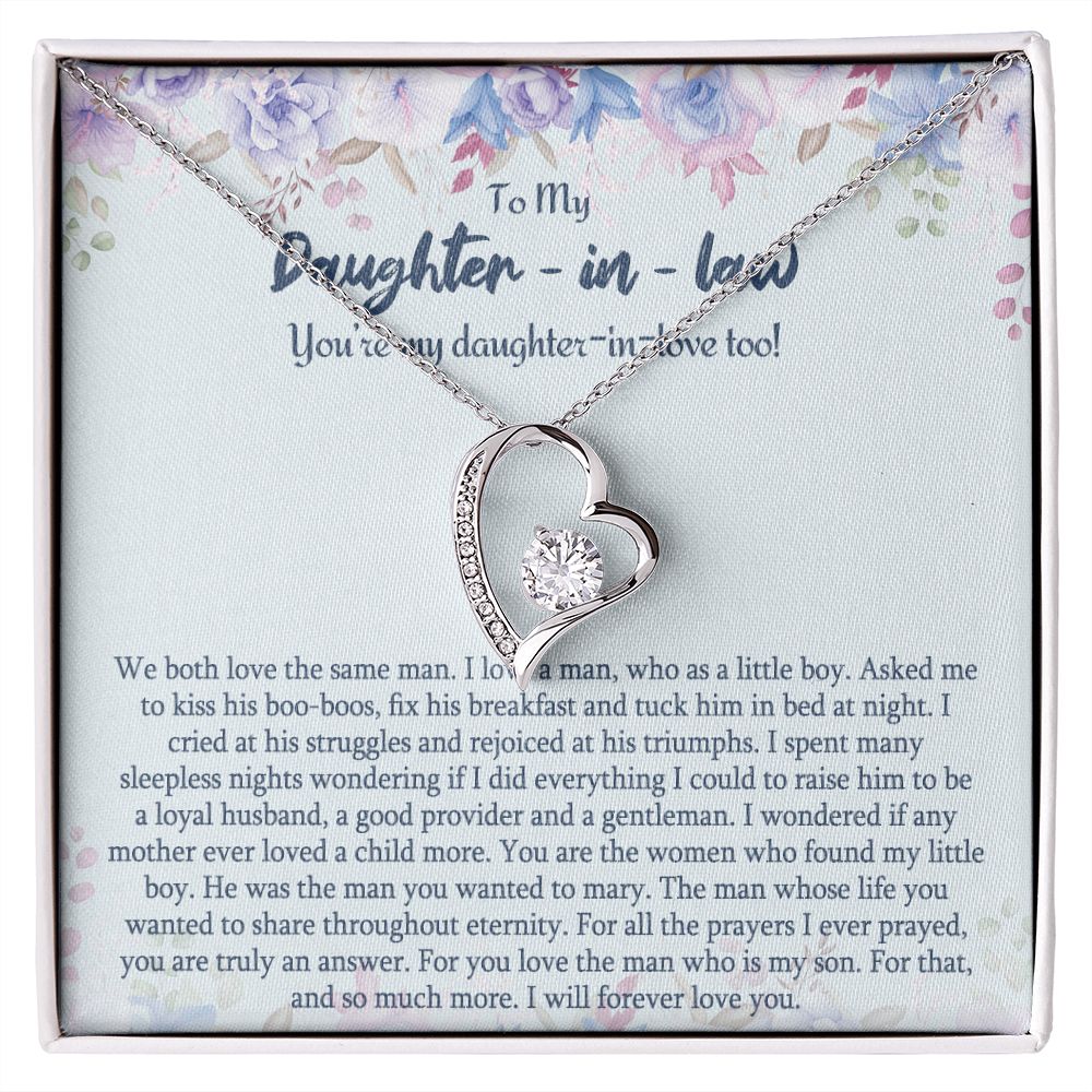 Daughter In Law Gifts Ideas, Daughter In Law Necklace, Gifts For Future Daughter In Law, Daughter In Law Birthday Gifts, Daughter-in-law Gifts From Mother In Law, Birthday Gifts For Daughter3 Forever Love Necklace