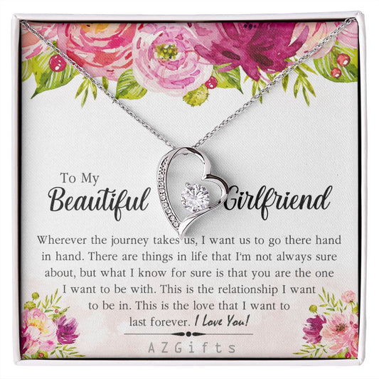 To My Girlfriend Necklace from Boyfriend To My Future Wife Necklace Jewelry For Girlfriend Gift For Girlfriend Gift for Her Romantic Birthday Valentines Day Gift For Girlfriend Gifts Necklaces 5 Forever Love Necklace