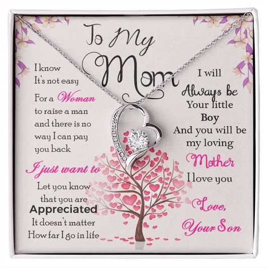 To My Mom Necklace Pendant Gift From Son I Know It's Not Easy For A Woman Necklace For To Mom Happy Mothers Day Mother In Law Gift On Birthday Anniversary Gift 30821 Forever Love Necklace
