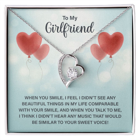 To My Girlfriend Necklace from Boyfriend To My Future Wife Necklace Jewelry For Girlfriend Gift For Girlfriend Gift for Her Romantic Birthday Valentines Day Gift For Girlfriend Gifts Necklaces 26 Forever Love Necklace