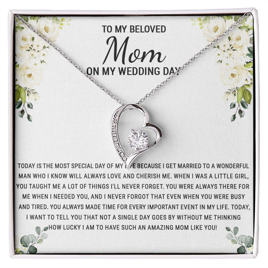 To My Mom Necklace, Gift For Mom, Mother's Day Gift from Daughter, Mom Jewelry Gift for Mothers Day, Birthday Gift for Mother, Moms Gift from Daughter Son, Necklace for Mom Mother 1 Forever Love Necklace