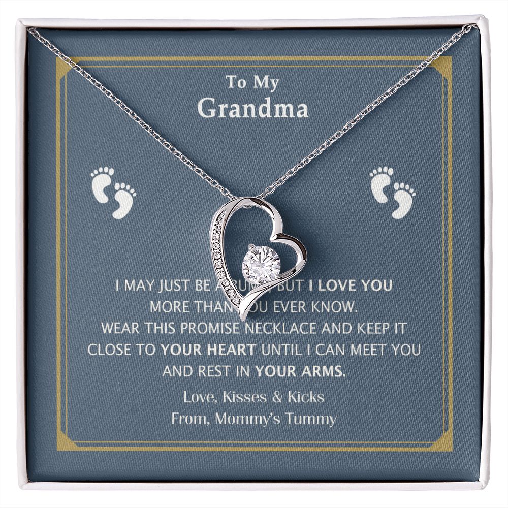To My Grandma Necklace, Gift for Grandmother Necklace, Mothers Day Gift For Grandma Nana, Grandma Jewelry From Grandchildren GrandKids , Jewelry Box Gift For Grandma Grandmother17 Forever Love Necklace
