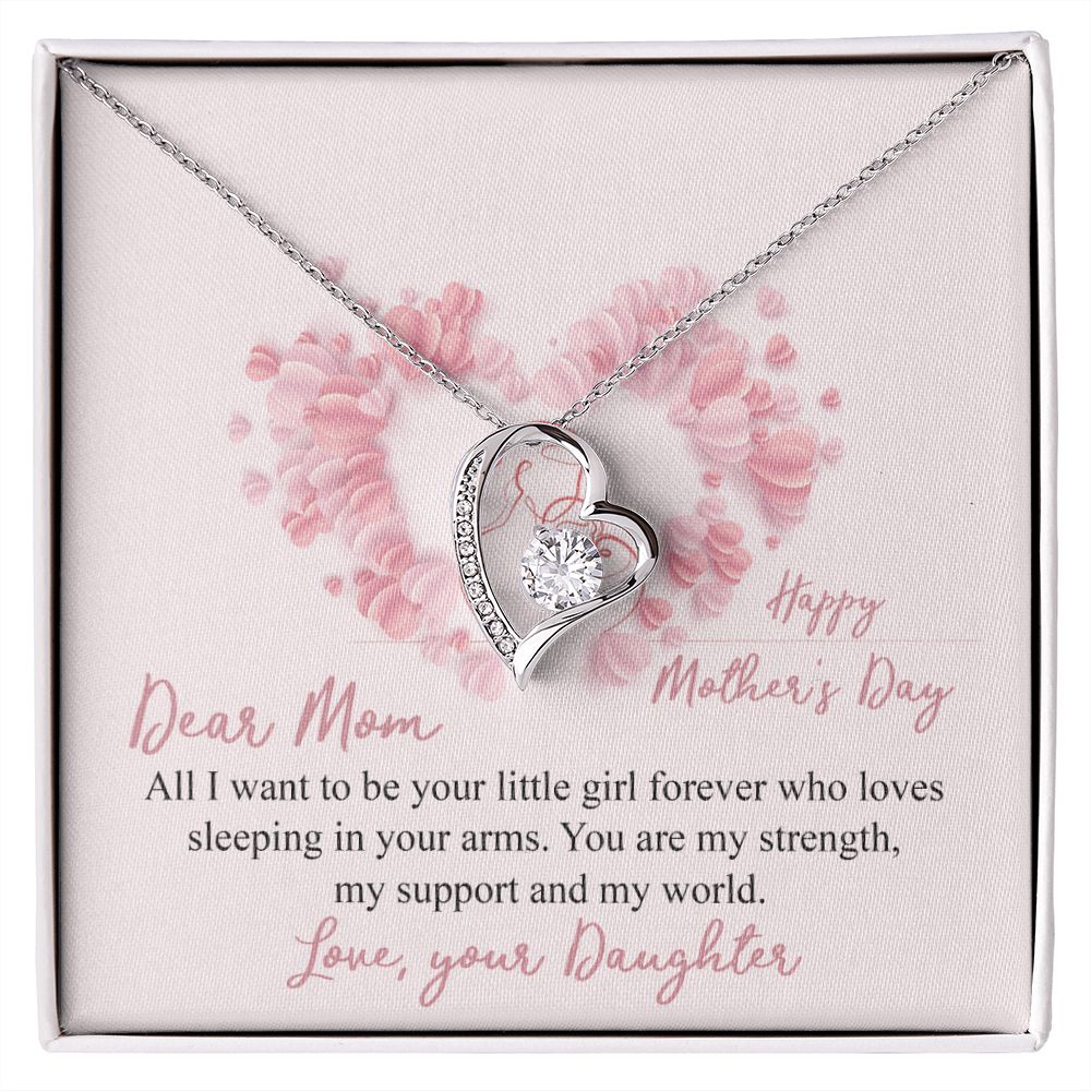 Mom Necklace Gifts for Mom from Daughter to Mom Gifts for Mothers Day from Daughter, To My Mom Necklace from Daughter to Mom Birthday Gifts Necklace with Message Card and Gift Box25 Forever Love Necklace