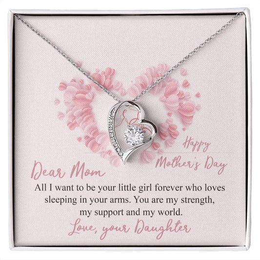 Mom Necklace Gifts for Mom from Daughter to Mom Gifts for Mothers Day from Daughter, To My Mom Necklace from Daughter to Mom Birthday Gifts Necklace with Message Card and Gift Box25 Forever Love Necklace
