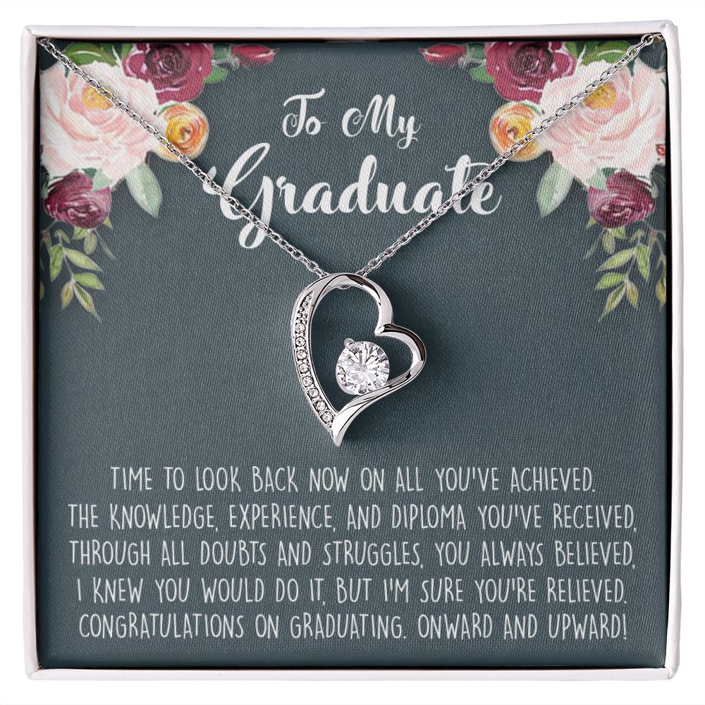 Graduation Gift Necklace for Girls Jewelry, College, High School, Elementary School, Senior Graduation Congrats Graduation Pendants Gift For Daughter, Granddaughter, Niece, Sister Forever Love Necklace