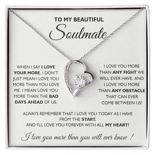 To My Soulmate Necklace Eternal Hope Necklace Valentine Day gift for Soulmate 175133533988 Forever Love Necklace