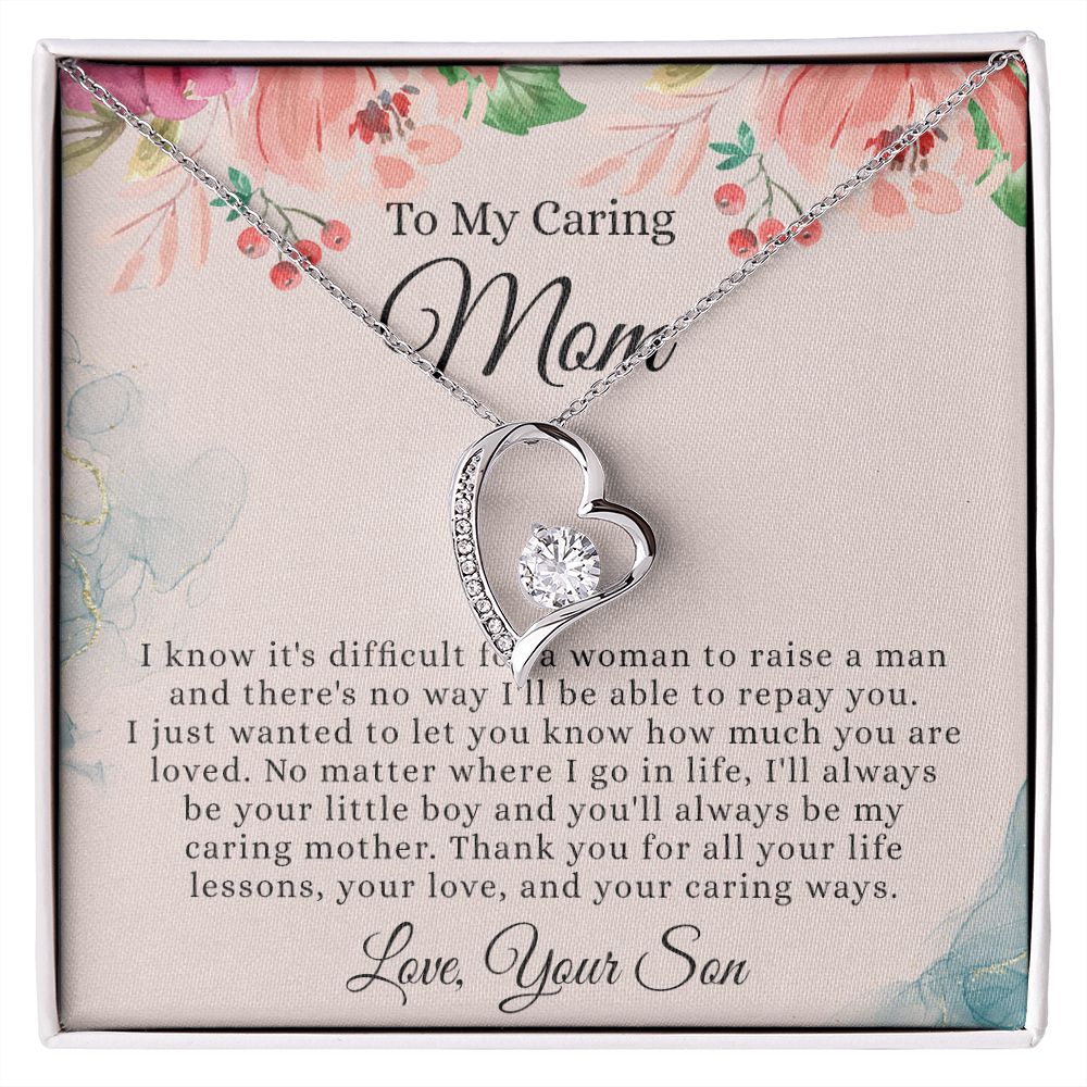 To My Mom Necklace, Mom Gift From Son, Mom gifts, Gift for Mom From Son, Mom Mothers Day Gift From Son, To my Mom Necklace, Mom Gift Necklace, Mother Birthday Gift From Son Forever Love Necklace