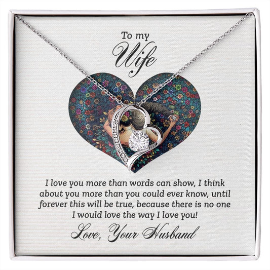 Birthday Gifts For Wife, Necklace Gifts For Wife From Husband, To My Wife Jewelry For Women , To My Wife Necklace  from Husband Wedding Anniversary Present For Wife, Beautiful Wife Jewelry Christmas23 Forever Love Necklace