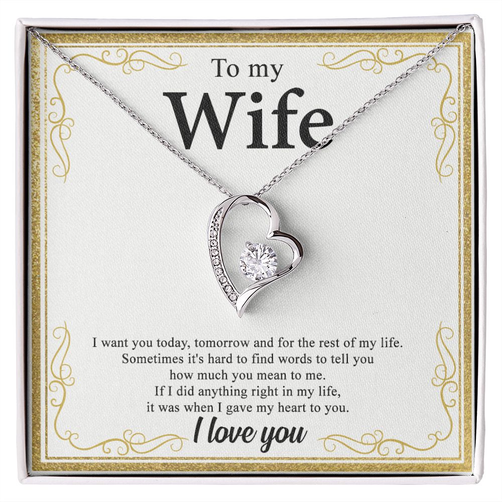 To My Wife Alluring Love Necklace Gift for Wife Valentines Day Gift for Her Forever Love Necklace