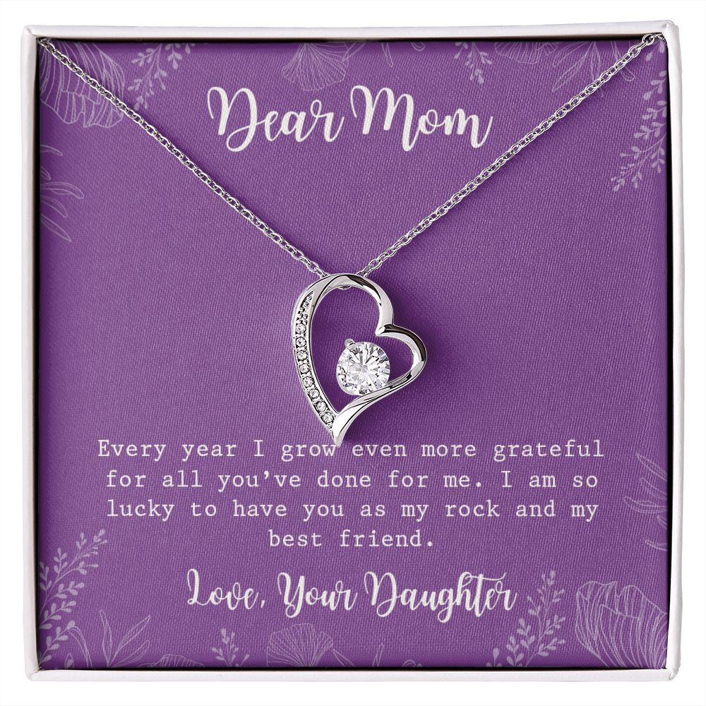 Mom Necklace Gifts for Mom from Daughter to Mom Gifts for Mothers Day from Daughter, To My Mom Necklace from Daughter to Mom Birthday Gifts Necklace with Message Card and Gift Box2234 Forever Love Necklace