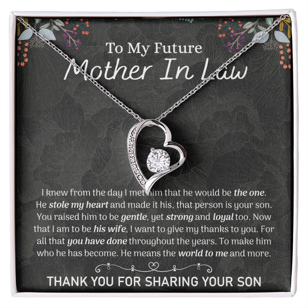 Future Mother In Law Sunflower Bracelet, Mother In Law To Be Gifts, Soon To Be Mother In Law Gifts, Future Mother In Law Birthday Gift Forever Love Necklace