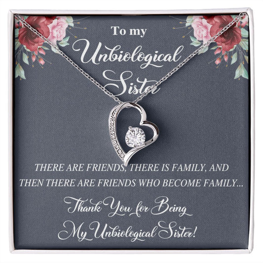 Unbiological Sister Alluring Beautiful Necklace, Best Friend Necklace, Soul Gift Forever Love Necklace