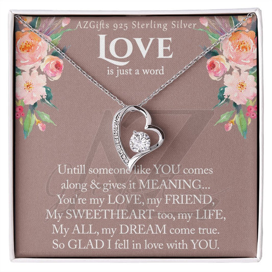 To My Wife Necklace from Husband, Luxury Necklace for Women, Personaled Forever Love Necklace