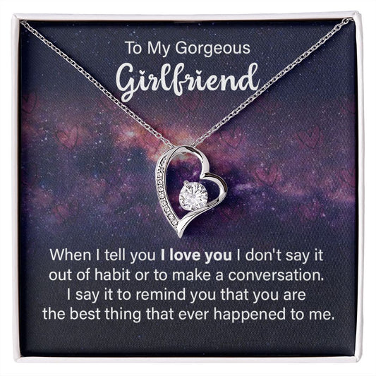 To My Girlfriend Necklace from Boyfriend To My Future Wife Necklace Jewelry For Girlfriend Gift For Girlfriend Gift for Her Romantic Birthday Valentines Day Gift For Girlfriend Gifts Necklaces 29 Forever Love Necklace