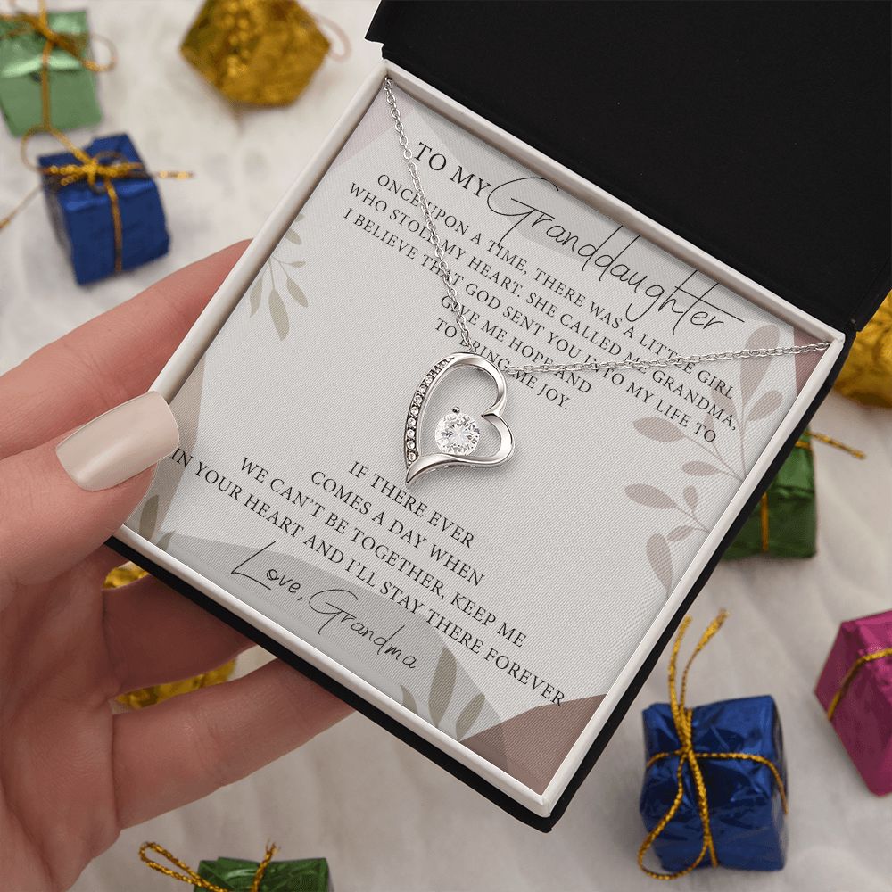 To My Granddaughter Forever Love Necklace Message Card Jewelry for Granddaughter 175192553120