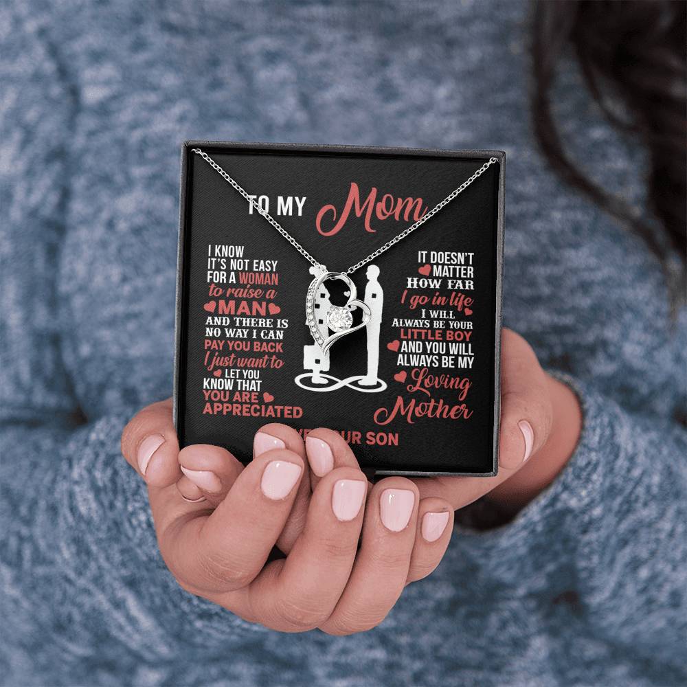 Mom Necklace Mothers Day Gift From Son To My Mom Forevere Love Necklace Gift Mom