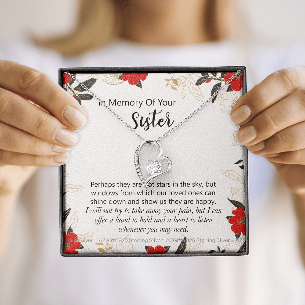 In Memory Of Your Sister Gift, Sympathy Loss Of Sister, Memorial Gift For Loss Of Sister , Sympathy Gift Loss Of A Sister, Loss Of A Sister Forever Love Necklace
